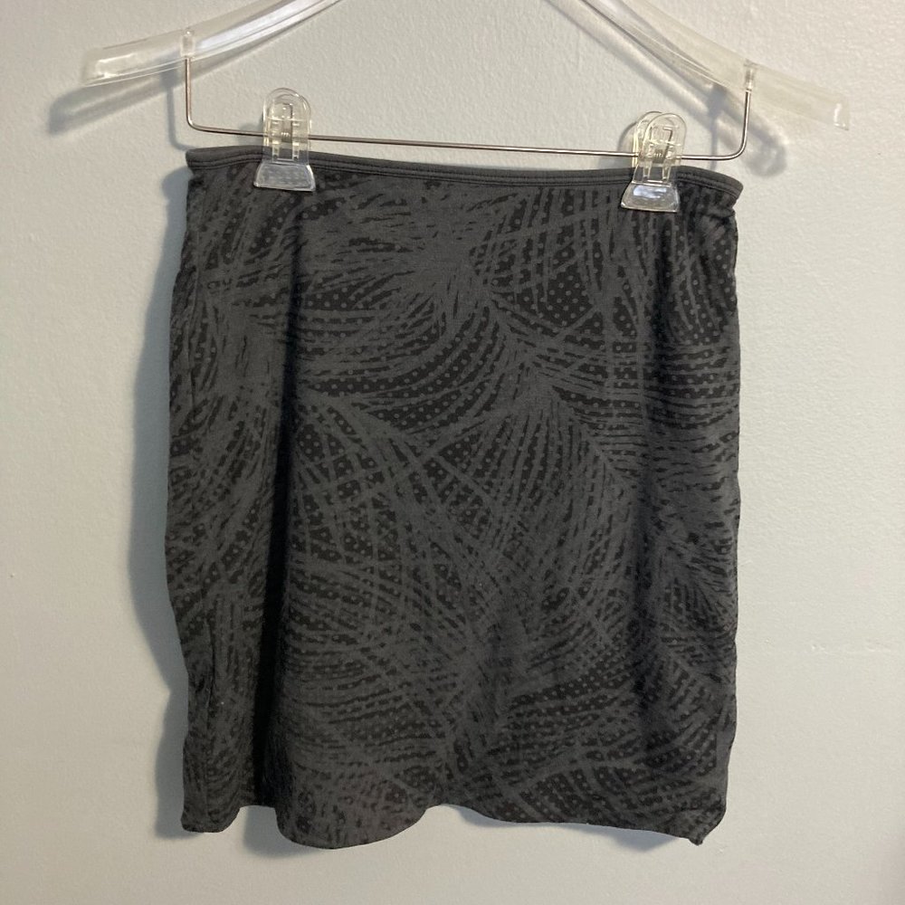 Icebreaker Skirt Reversible Tsveti Palm Dots Merino Wool Black Patterned Size XS